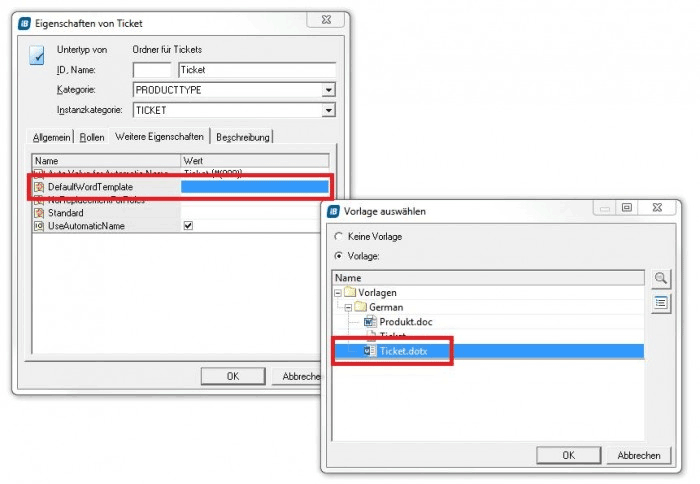 Schritt für Schritt zum in-STEP BLUE Ticketsystem - Vorlage als DefaultWordTemplate