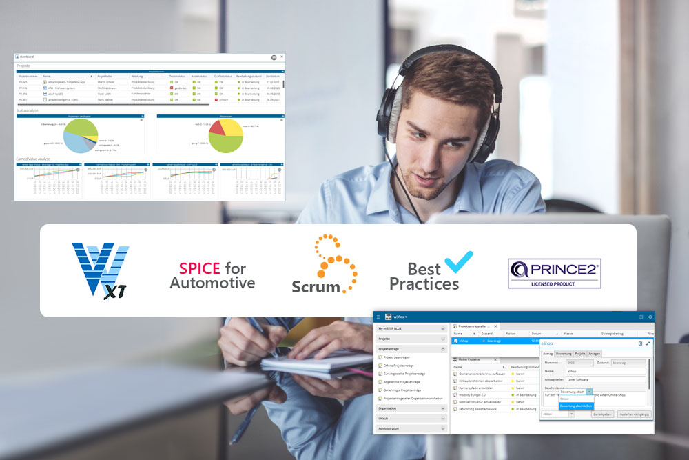 Prozessbasiertes Projektmanagement mit in-STEP BLUE