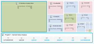 Earned value tree map