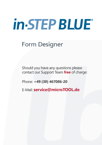 Download in-STEP BLUE Form Designer
