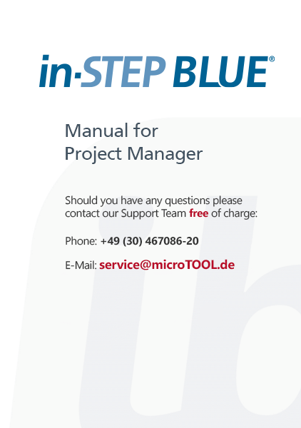 Download in-STEP BLUE Manual for Project Manager