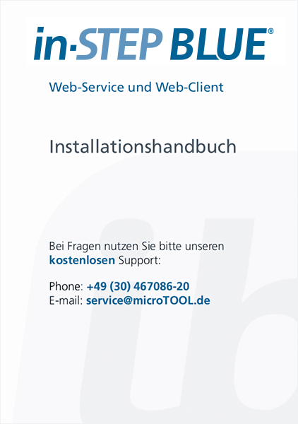 in-STEP BLUE Web-Service und Web-Client Installationshandbuch
