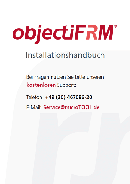 objectiF RM Installationshandbuch