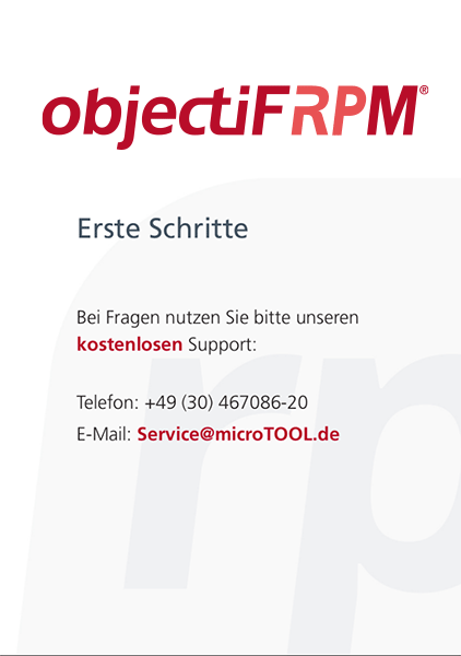 Handbuch objectiF RPM Erste Schritte