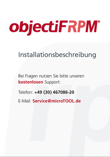 Handbuch: objectiF RPM Installationsbeschreibung