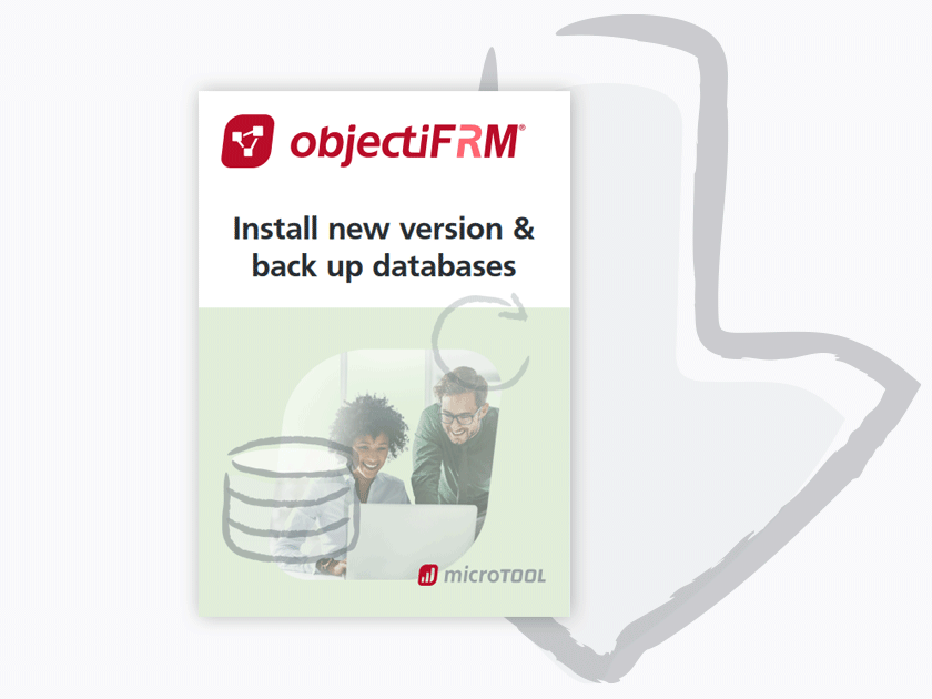 objectiF RM - Install new version -back up databases