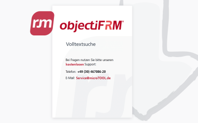 objectiF RM – Einrichtung der Volltextsuche