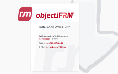 objectiF RM – Web-Client Installation