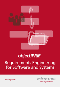 Download Whitepaper: objectiF RM - Requirements Engineering for Software and Systems
