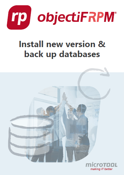 objectiF RPM - Install new version -back up databases