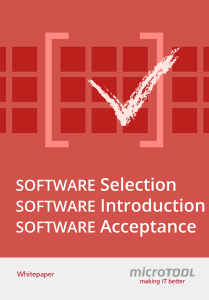 Download Whitepaper: Software Selection, Introduction, Acceptance