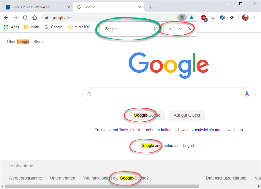 Beispiel Google-Suche