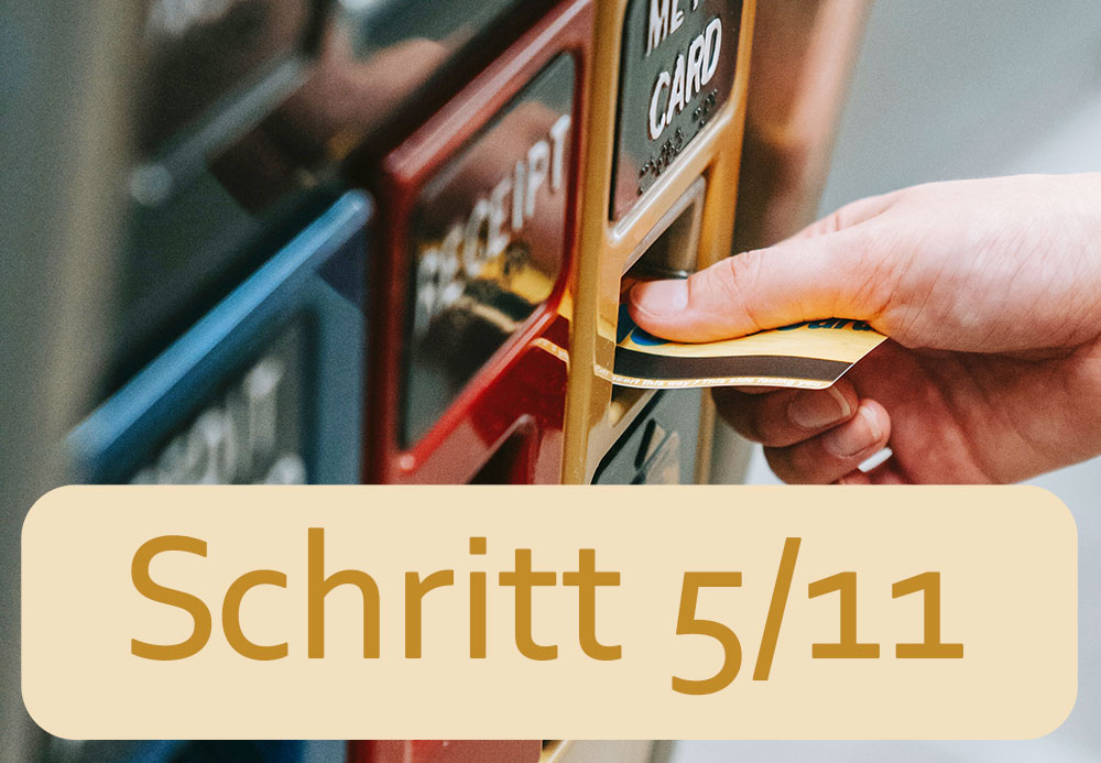 Schritt für Schritt zum in-STEP BLUE Ticketsystem - Schritt 5