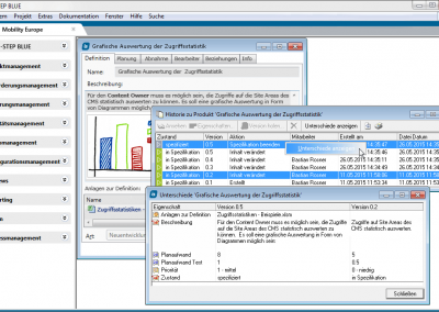 Dokumentenverwaltung mit Versionierung in in-STEP BLUE