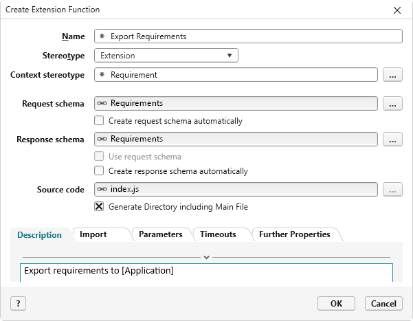 Extension function in objectiF RM