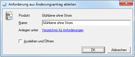 Anforderung aus Änderungsantrag ableiten