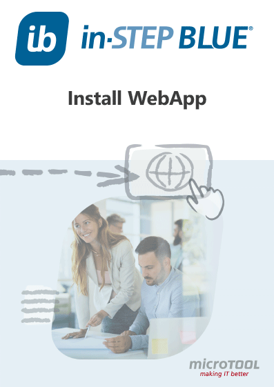 in-STEP BLUE Manual for Installing the WebApp