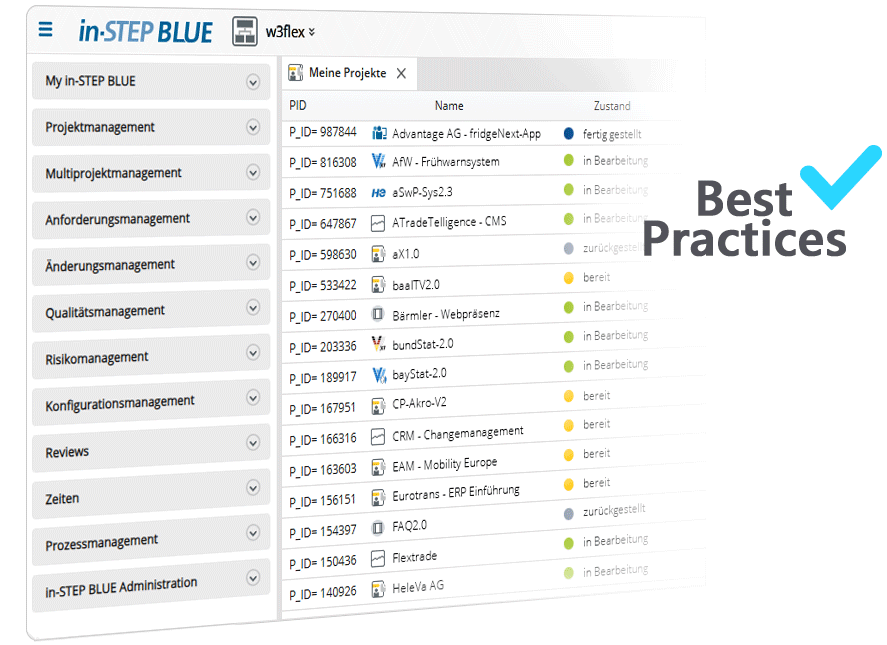 Best Practices mit der in-STEP BLUE Core-Process Edition Best Practices mit der in-STEP BLUE Core-Process Edition