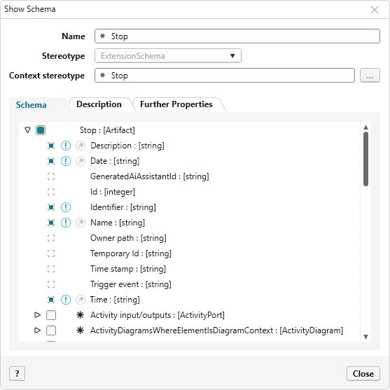 A schema for an AI Assistent in objectiF RPM