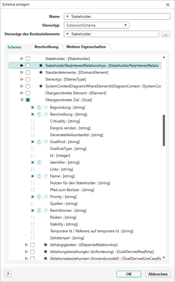 Schema für KI-Assistent in objectiF RPM anlegen