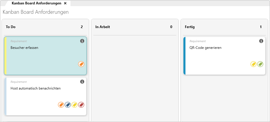 Labels werden in Kanban Boards angezeigt