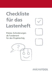 Kostenloser Download der Checkliste für das Lastenheft