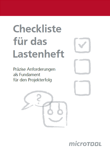 Kostenloser Download der Checkliste für das Lastenheft