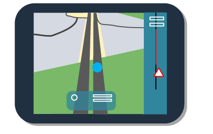 Symbolisches Navigationsgerät als Illustration für ein Objective