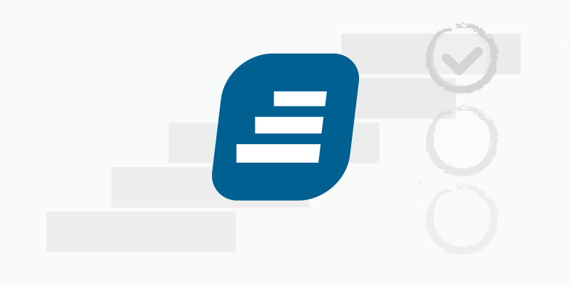 Illustration with Logo of in-STEP BLUE - Software for process-based project management