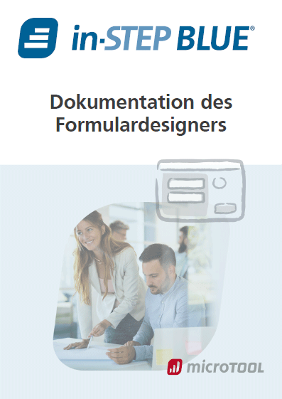 in-STEP BLUE - Dokumentation des Formulardesigners - Titelvorschau für die Downloadseite