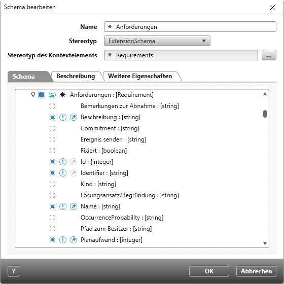 REST API Schema zur Schnittstelle in objectiF RPM