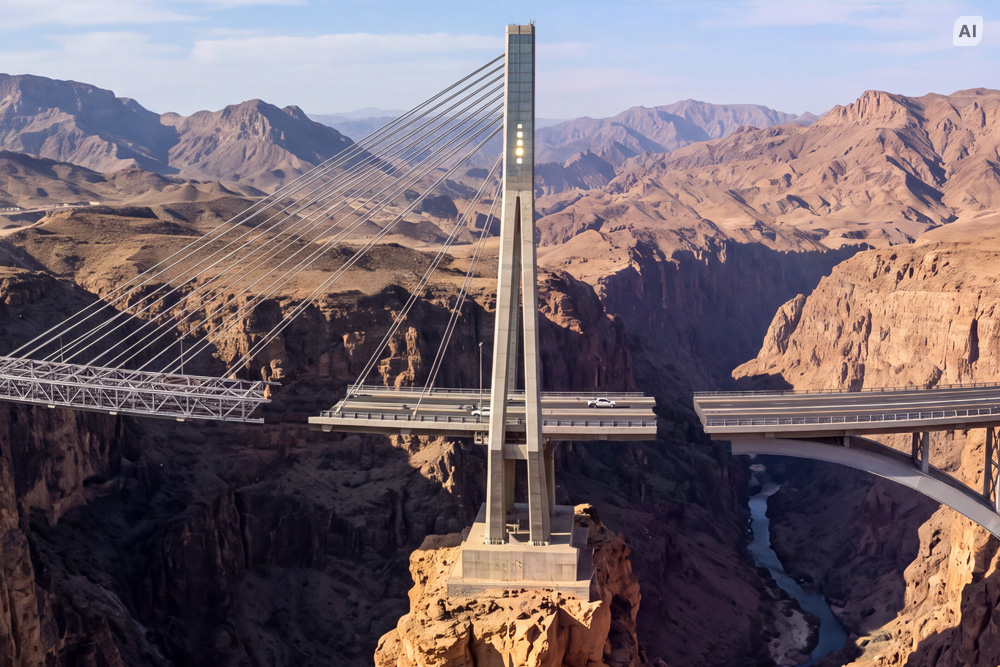 Symbolbild KI-generiert: Brücke aus verschiedenen Bestandteilen Symbolbild KI-generiert: Brücke aus verschiedenen Bestandteilen als Symbol für die Enstehungsbereiche verschiedener Vorgehensmodelle für Zombie-Anforderungen in der Projekt- und Systementwicklung