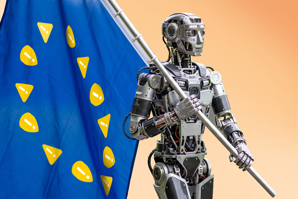Illustration für den microTOOL blog „Der EU AI Act verändert das klassische Risikomanagement“